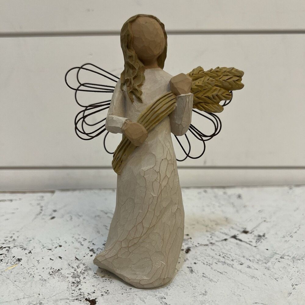 Willow Tree “Angel of Autumn” Figurine Holding Bundle of Wheat (no box, 2001)